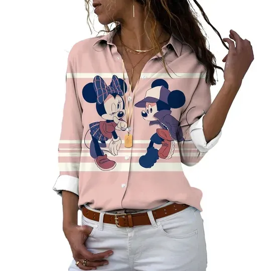 Discover Disney Mickey Minnie Women's Casual Shirt