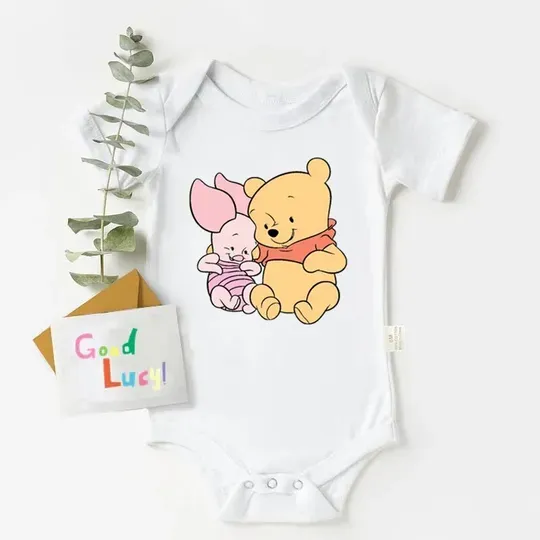 Discover Cartoon Winnie and Piglet Baby Onesies
