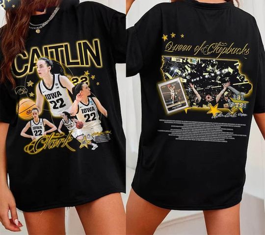Retro Caitlin Clark Basketball Shirt, Player MVP Slam Dunk Merchandise T-shirt