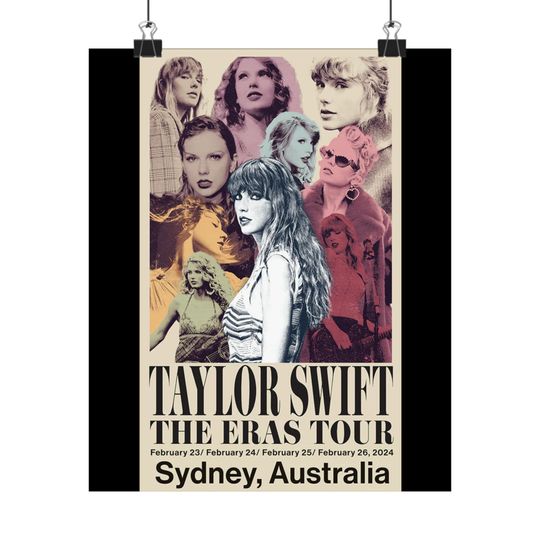 Discover Taylor ERAs Tour Sydney Poster, Taylor Poster