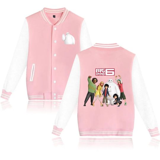 Discover Disney Big Hero 6 Baymax Varsity Baseball Bomber Jacket
