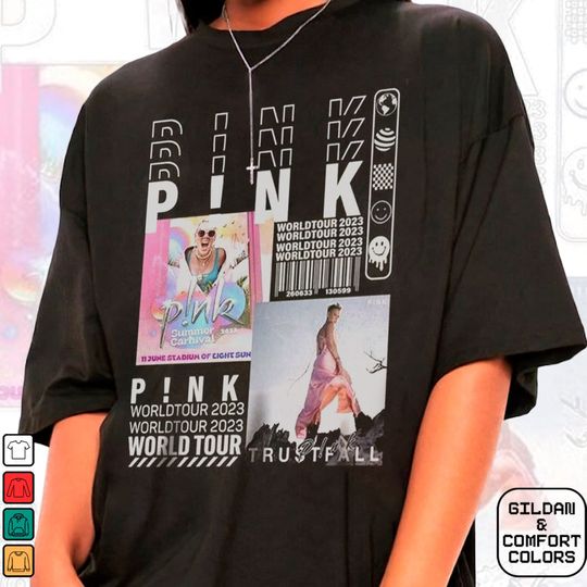 Vintage Pink Singer Trustfall Album Shirt, 2024 Pink Tour Shirt