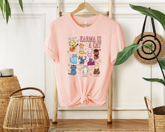 Discover Karma Is A Cat Eras Shirt, Cat Lover Tee Birthday Girl T Shirt