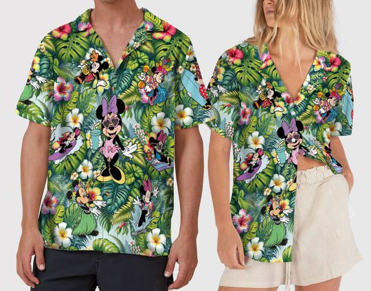 Disney Jungle Cruise Minnie Mouse Hawaiian Shirt