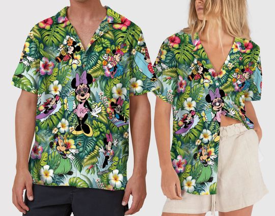 Discover Disney Jungle Cruise Minnie Mouse Hawaiian Shirt