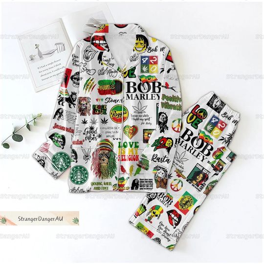 Bob Marley Pajamas, Bob Marley Music Pajamas Set
