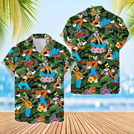 Discover Goofy Dog Hawaiian Shirt, Disney Hawaiian