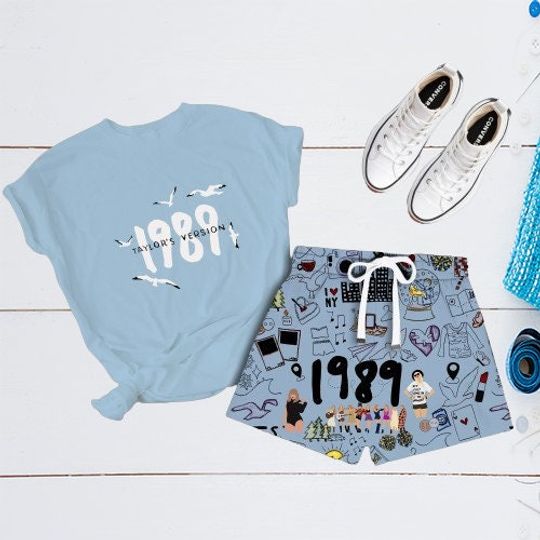 Discover Taylor taylor version Blue 1989 Short Pajamas Set