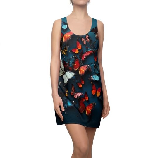 Discover Boho Butterflies Women's Cut & Sew Racerback Dress