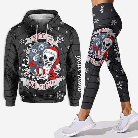 Christmas Nightmare Jack Skellington Hoodie Leggings Set