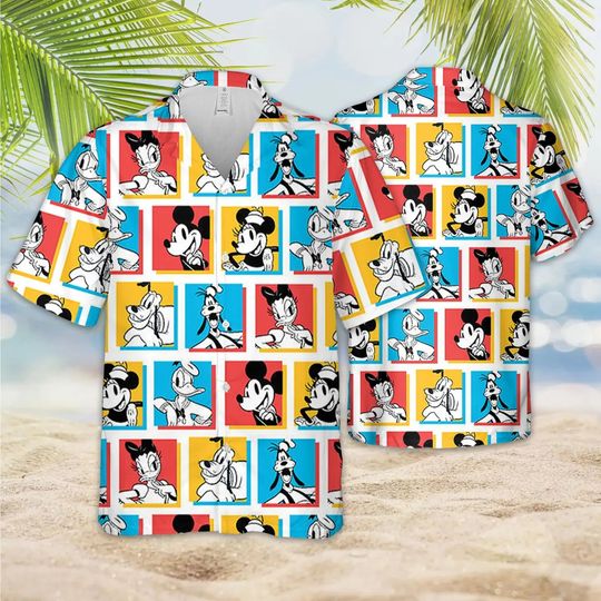 Discover Disney Characters Hawaiian Shirt, Mickey And Friends Summer Shirt