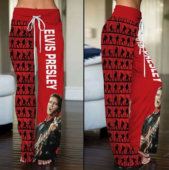 Discover King Of Rock n Roll Elvis Presley Music Tour Women Pajamas Pants
