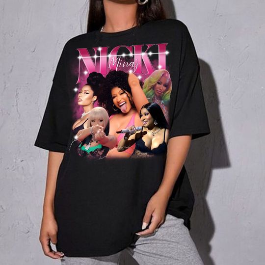 Discover Retro Nicki Minaj Shirt, Nicki Minaj Tour Shirt, Pink Friday 2 Airbrush Nicki Minaj Shirt