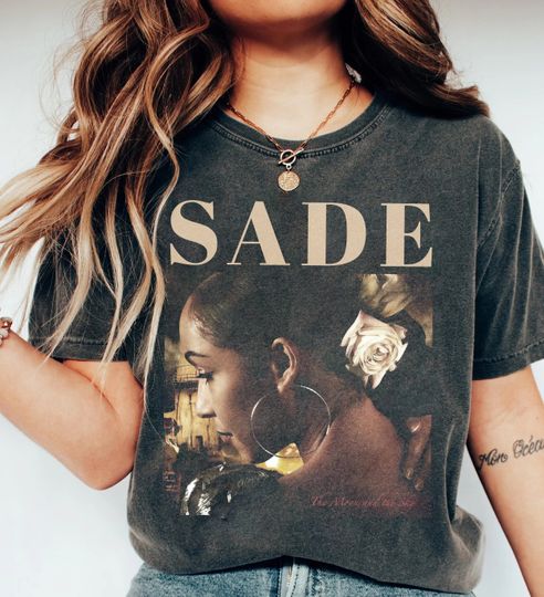 Color Sade shirt, Vintage Sade Adu Singer Tshirt