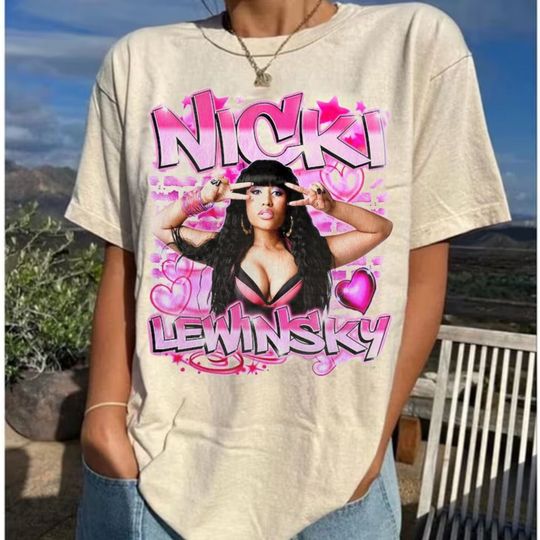 Retro Nicki Lewinsky Airbrush Style Shirt, Pink Friday 2 Airbrush Nicki Minaj Shirt
