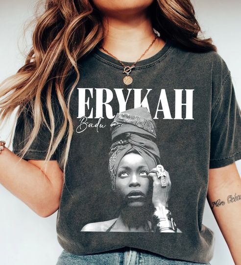 Vintage Erykah Badu Shirt, Erykah Badu Graphic Tour Shirt
