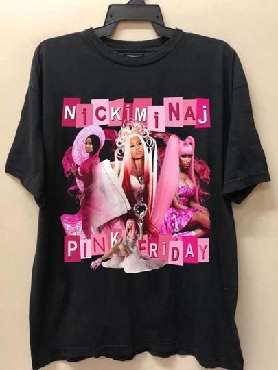 Nicki Minaj Shirt, Retro Pink Friday Airbrush Tee, Nicki Minaj World Tour 2024 Shirt