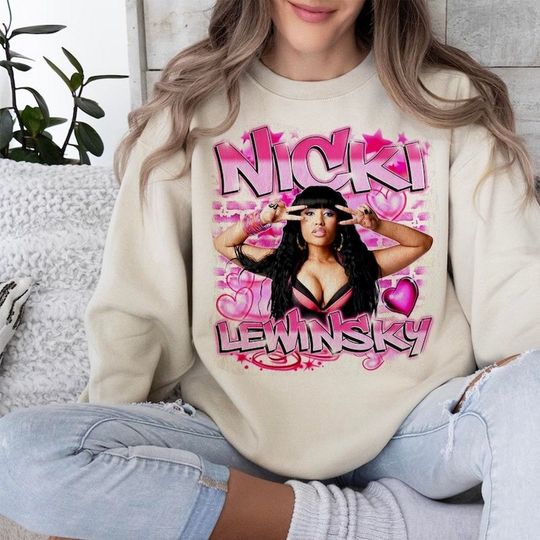 Retro Nicki Lewinsky Airbrush Style Shirt, Gift For Nicki Fan Shirt, Music Tour 2024 Shirt