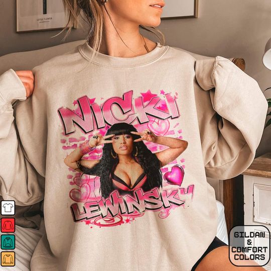 Retro Nicki Lewinsky Airbrush Style Shirt, Nicki Shirt, Nicki Minaj World Tour Shirt