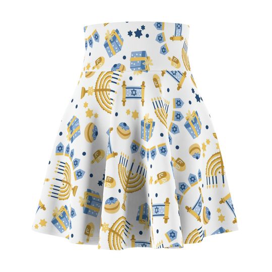 Discover Hannukah on White Women's Skater Skirt