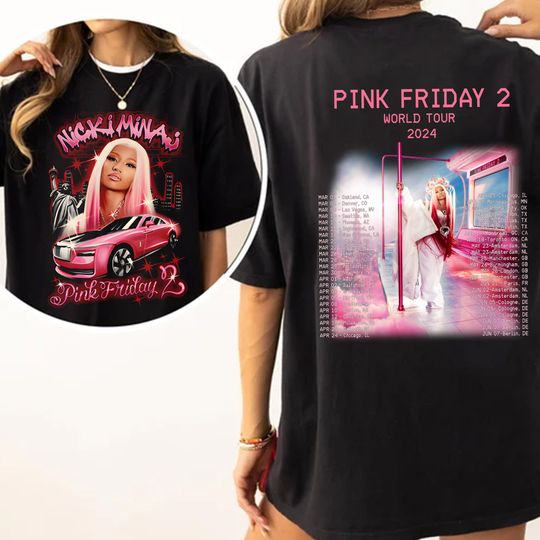 Discover Nicki Minaj Shirt, Nicki Minaj Tour Shirt, Pink Friday 2 Airbrush Shirt