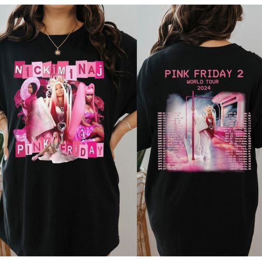 Discover Nicki Minaj Pink Friday 2 Tour Vintage Shirt, Retro Nicki Minaj World Shirt