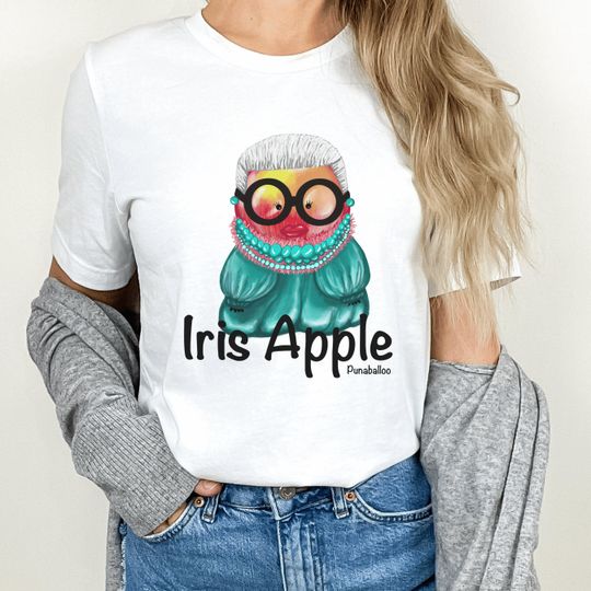Discover Iris Apfel Apple Pun T-Shirt, Funny Fashionista Gift