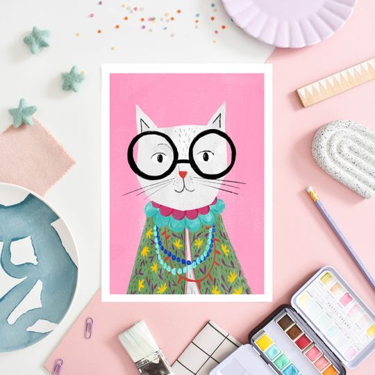 Iris Catfel Cat Art Premium Matte Vertical Posters