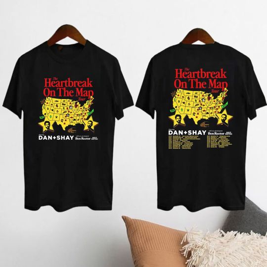 Discover Heartbreak On The Map 2024 Tour Dan And Shay T-Shirt