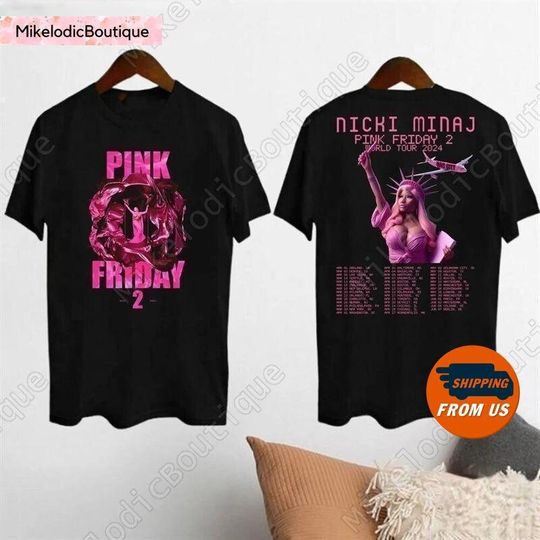 Nicki Minaj 2 Sided Shirt, Nicki Minaj Tour Shirt, Pink Friday 2 Tshirt