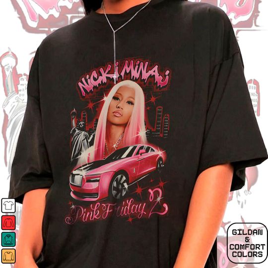 Nicki Minaj Shirt, Nicki Minaj Vintage Shirt, Pink Friday 2 Airbrush Nicki Minaj Shirt