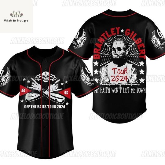 Brantley Gilbert Jersey, Brantley Gilbert 2024 Baseball Jersey