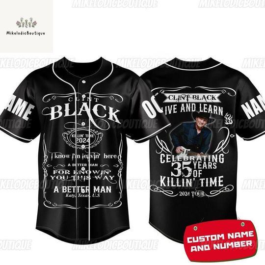 Discover Personalized Clint Black Jersey, Clint Black 2024 Baseball Jersey