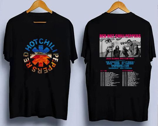 Discover Red Hot Chili Peppers Tour 2023 Shirt, Red Hot Chili Peppers T-Shirt