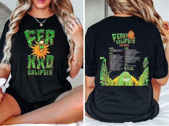 Discover Ferxxocalipsis World Tour 2024 Shirt, Feid Ferxxo 2024 Tour tee, Ferxxo 2024 Tour