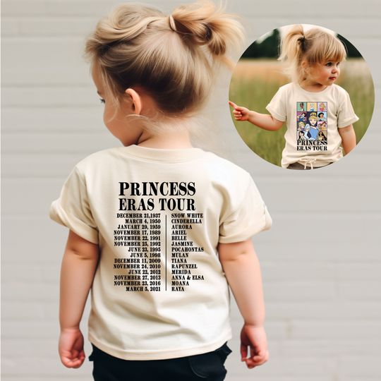 Princess Eras Tour Shirt, Disney Trip Double Sided Tshirt