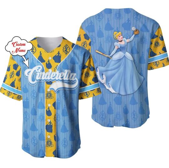 Discover Personalized Cinde Princess Disney Baseball Jersey, Disney Jersey