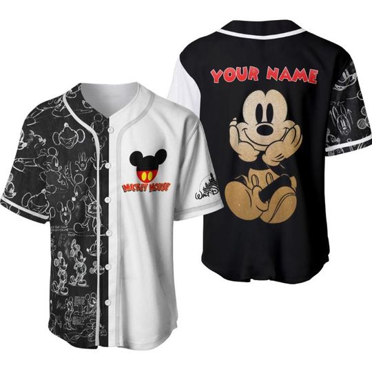 Discover Personalized Mickey Mouse Disney Baseball Jersey, Disney Jersey