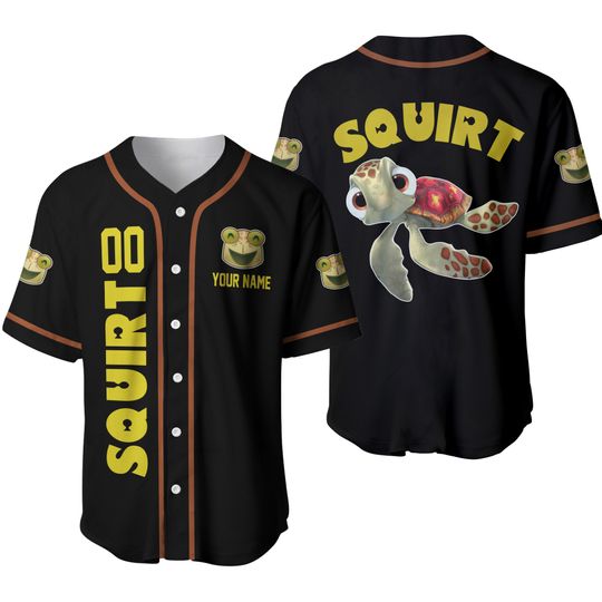 Squirt Turtle Jersey, Disney Finding Nemo Baseball Jersey