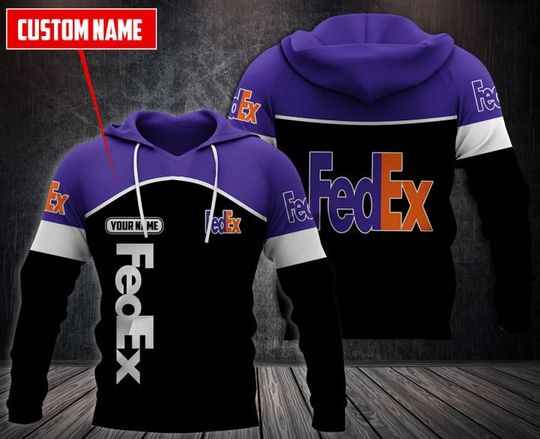 Discover Personalized Name Fedex Purple Custom Full Print 3D Hoodie