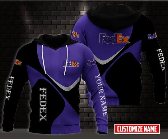 Discover Personalized Name Fedex Purple Custom Full Print 3D Hoodie