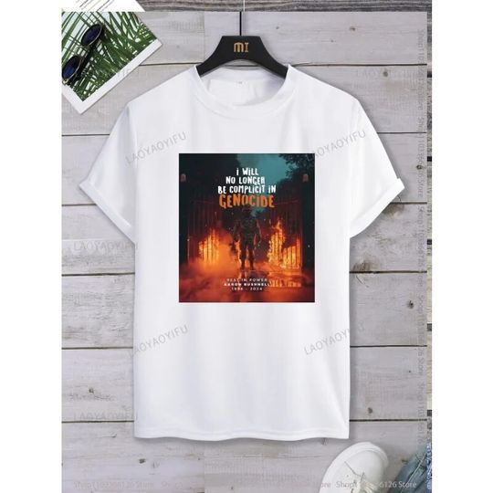 Discover Leisure Men Classic Best of Freedom and Aaron Bushnell T-shirt