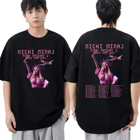 Discover Rapper Nicki Minaj Pink Friday 2 2024 World Tour Print T Shirts