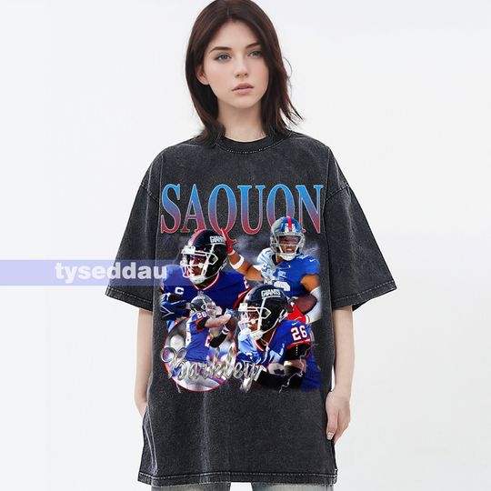 Saquon Barkley Vintage T-Shirt, Bootleg Retro 90's Fans Shirt