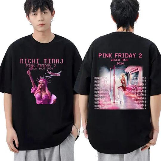 Discover Rapper Nicki Minaj Pink Friday 2 2024 World Tour T Shirts