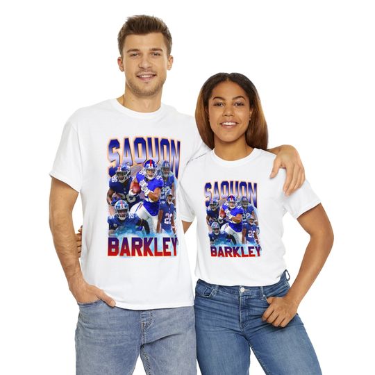 Saquon Barkley Vintage T-Shirt, Bootleg Retro 90's Fans Shirt