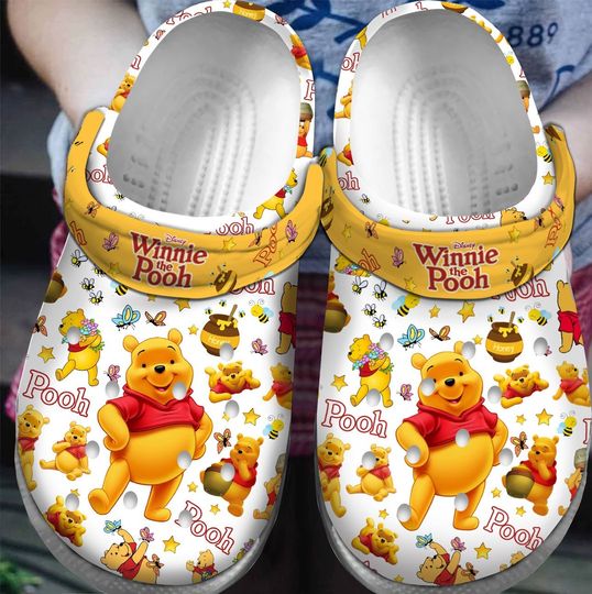 Discover Winnie The Pooh Cartoon Movie Classic Water Rubber Clogs Shoes