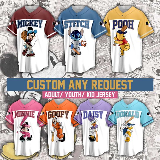 Discover Custom Ddisneyland Baseball Jersey Ddisney Vacation Matching Shirt