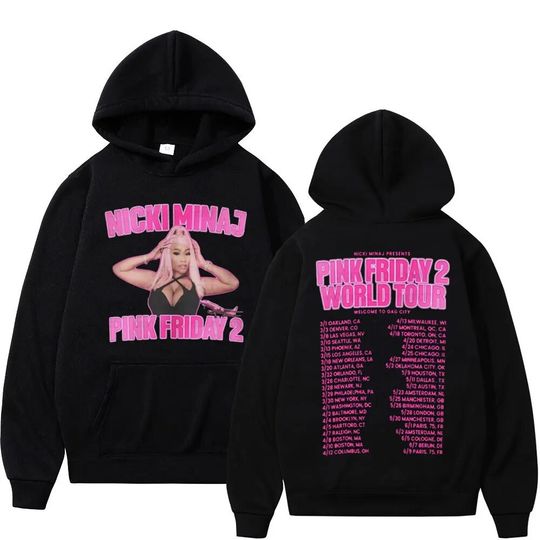 Rapper Nicki Minaj Graphic Hoodie New Album Pink Friday 2 World Tour
