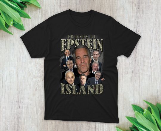 Epstein Island Tshirt Jeffrey Epstein Meme Shirt Vintage Zuckerberg George Bush Shirt